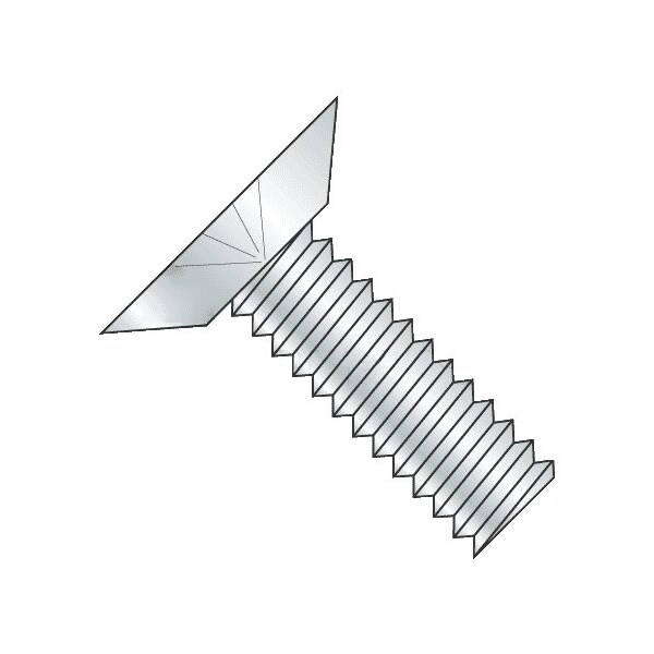 Newport Fasteners #8-32 x 1/4 in Phillips Flat Machine Screw, Zinc Plated Steel, 100 PK 366746-100 - main